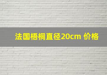 法国梧桐直径20cm 价格